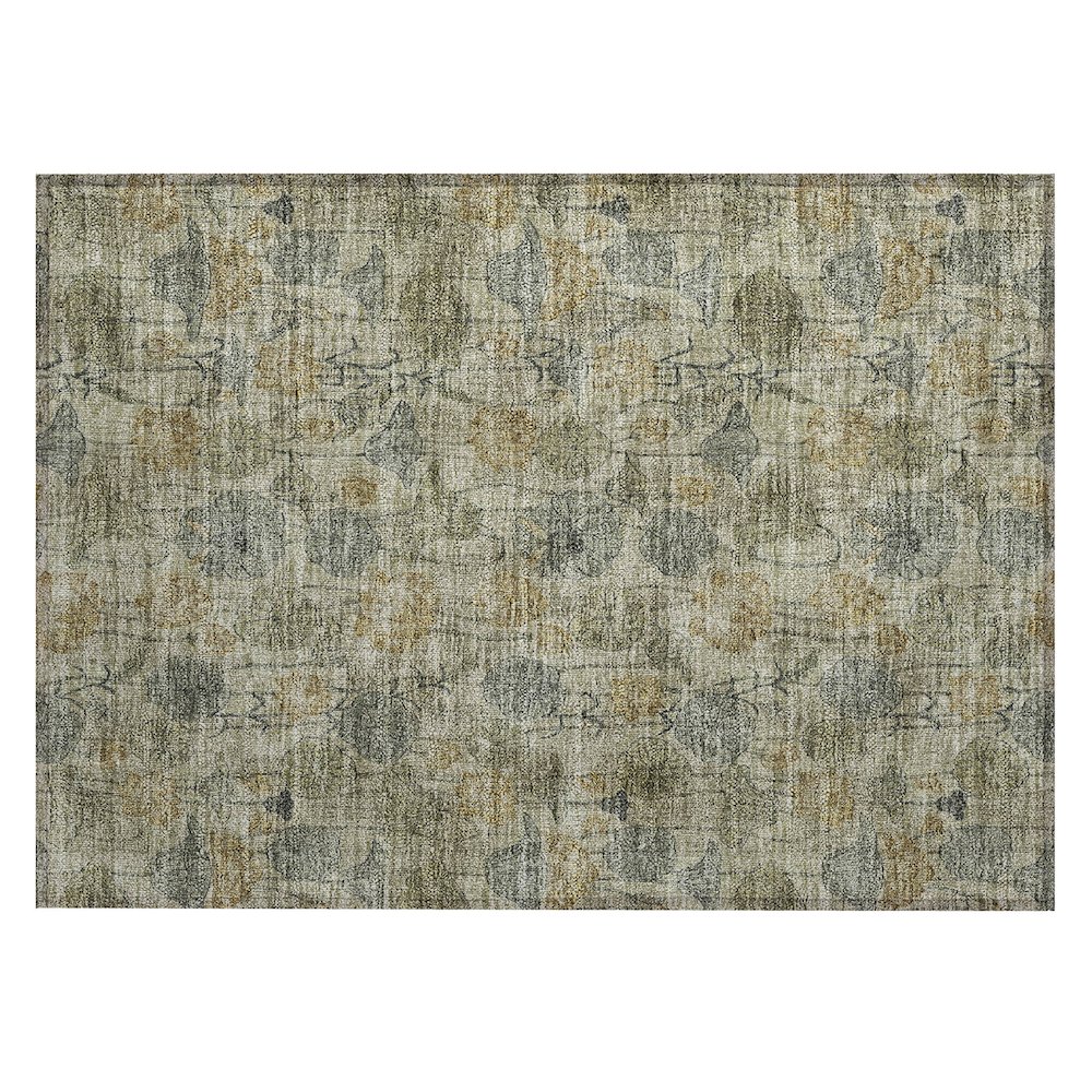 Machine Washable Indoor/Outdoor Chantille ACN2128 Khaki 1'8" x 2'6" Rug. Picture 1