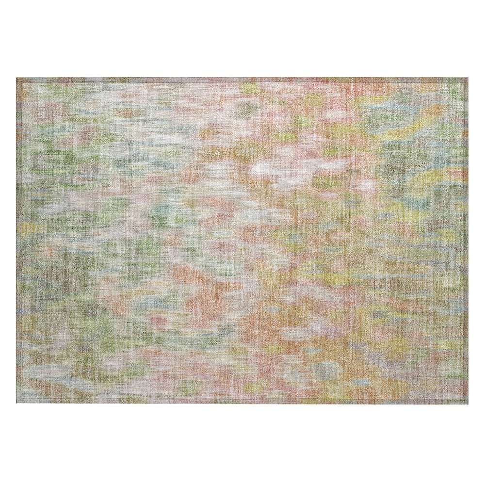 Machine Washable Indoor/Outdoor Chantille ACN2129 Coral 1'8" x 2'6" Rug. Picture 1