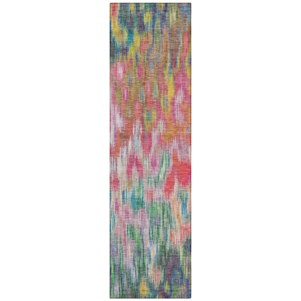 Machine Washable Indoor/Outdoor Chantille ACN2129 Pink 2'3" x 7'6" Runner Rug. Picture 1