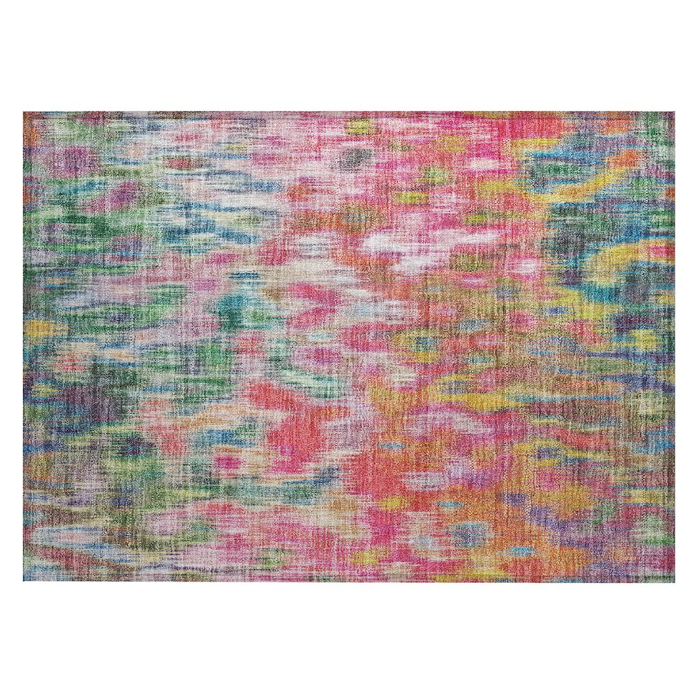 Machine Washable Indoor/Outdoor Chantille ACN2129 Pink 1'8" x 2'6" Rug. Picture 1