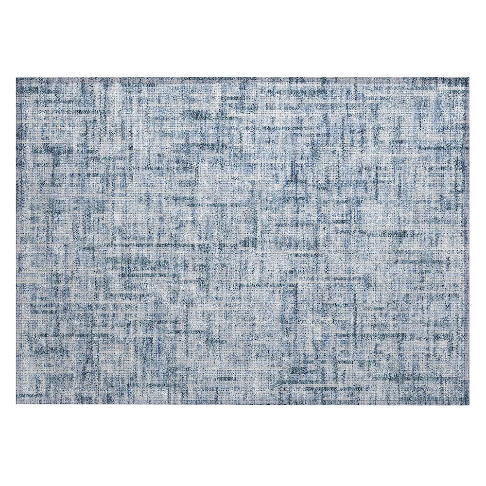Machine Washable Indoor/Outdoor Chantille ACN2130 Blue 1'8" x 2'6" Rug. Picture 1