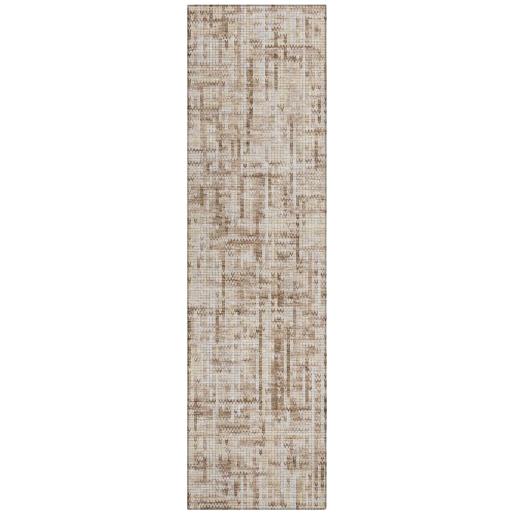 Machine Washable Indoor/Outdoor Chantille ACN2130 Brown 2'3" x 7'6" Runner Rug. Picture 1
