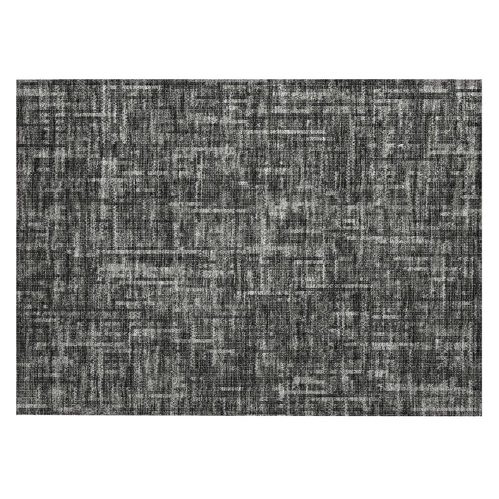 Machine Washable Indoor/Outdoor Chantille ACN2130 Charcoal 1'8" x 2'6" Rug. Picture 1