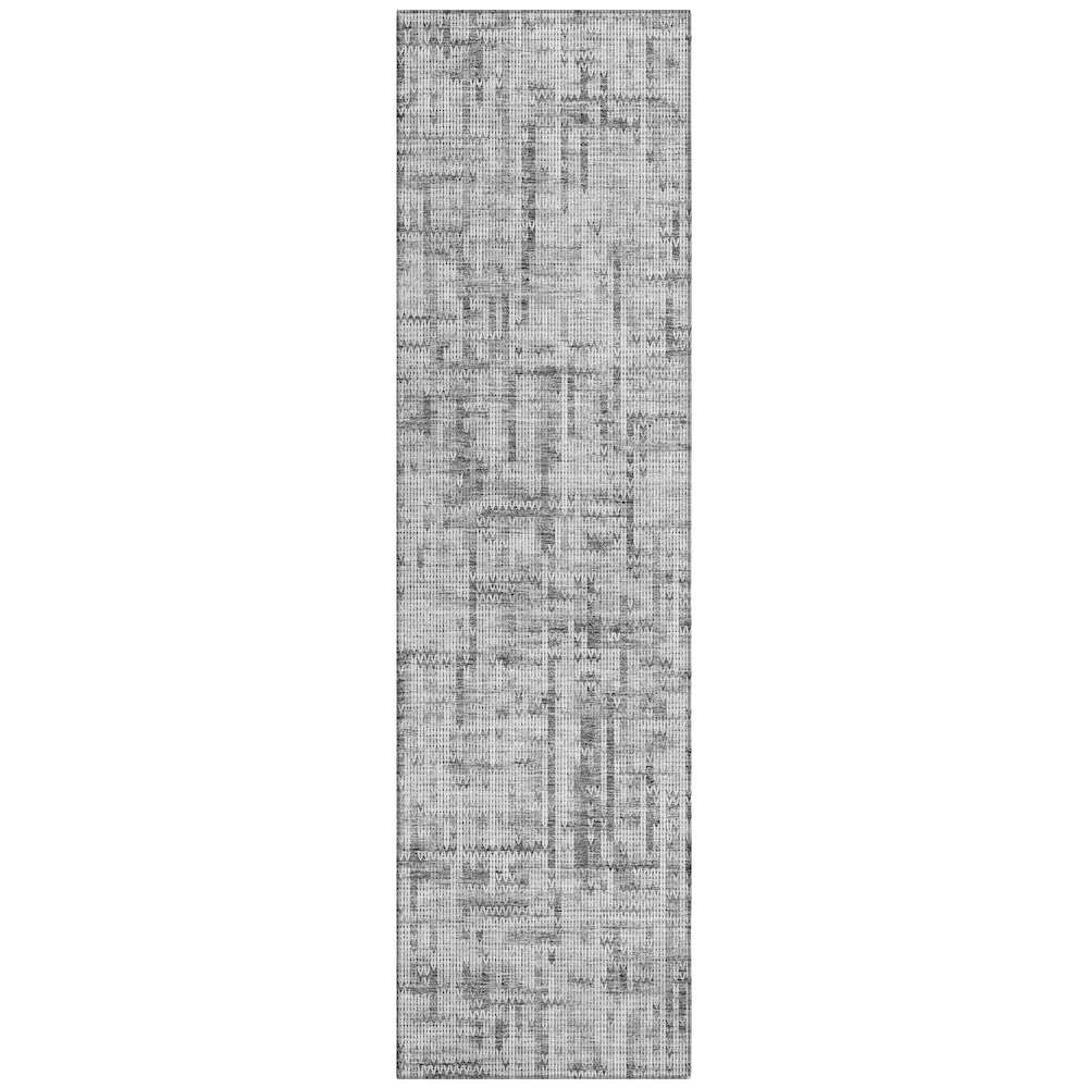 Machine Washable Indoor/Outdoor Chantille ACN2130 Gray 2'3" x 7'6" Runner Rug. Picture 1