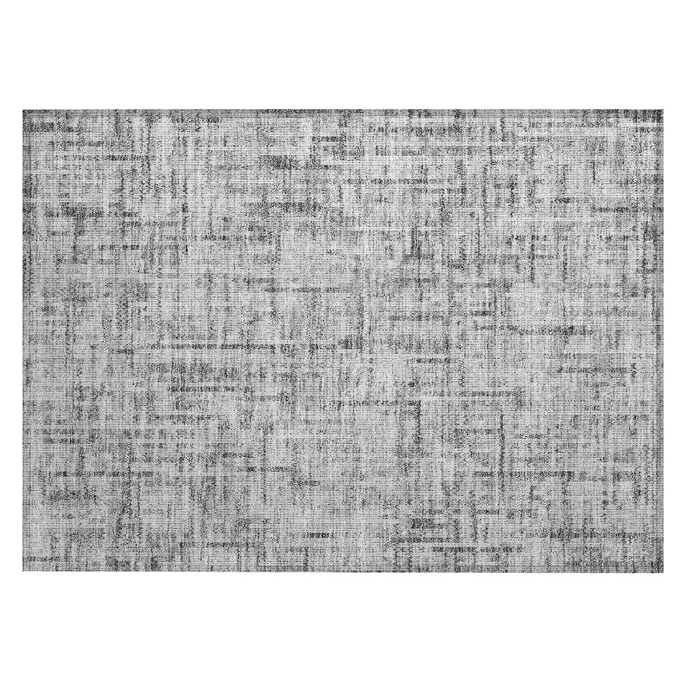 Machine Washable Indoor/Outdoor Chantille ACN2130 Gray 1'8" x 2'6" Rug. Picture 1