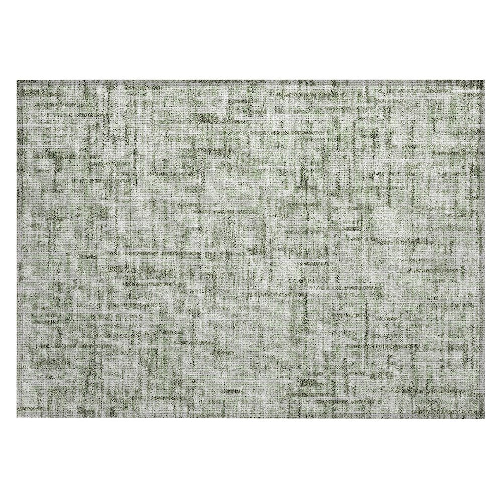 Machine Washable Indoor/Outdoor Chantille ACN2130 Green 1'8" x 2'6" Rug. Picture 1