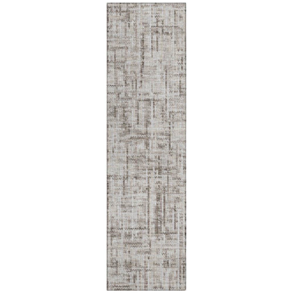 Machine Washable Indoor/Outdoor Chantille ACN2130 Taupe 2'3" x 7'6" Runner Rug. Picture 1