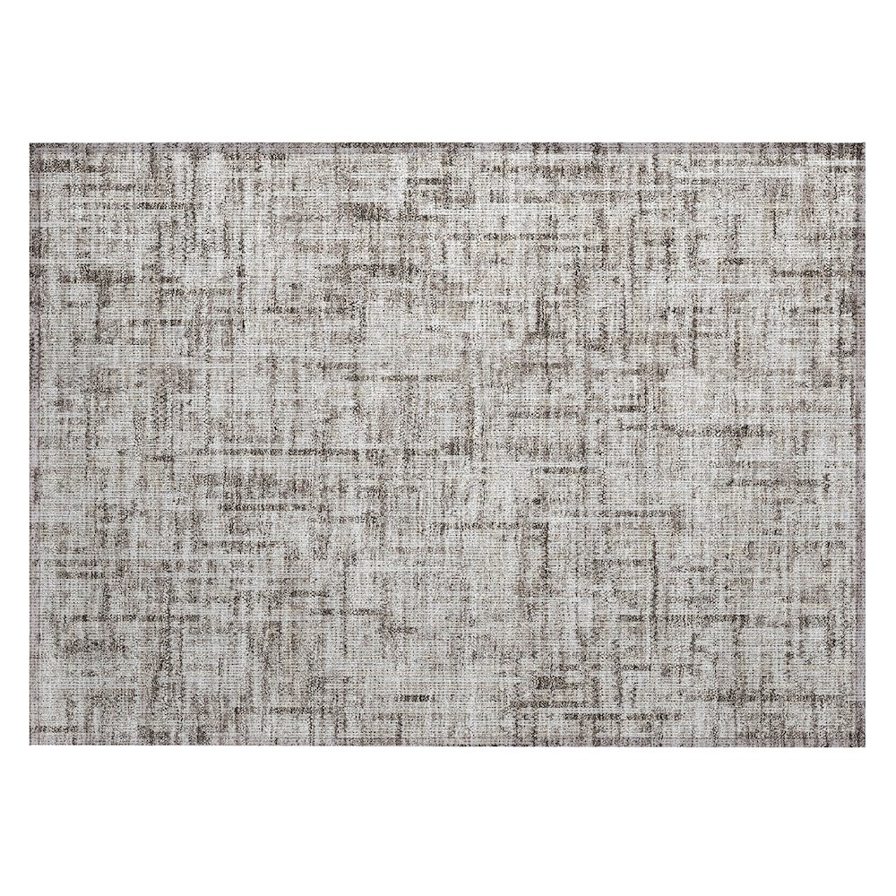 Machine Washable Indoor/Outdoor Chantille ACN2130 Taupe 1'8" x 2'6" Rug. Picture 1