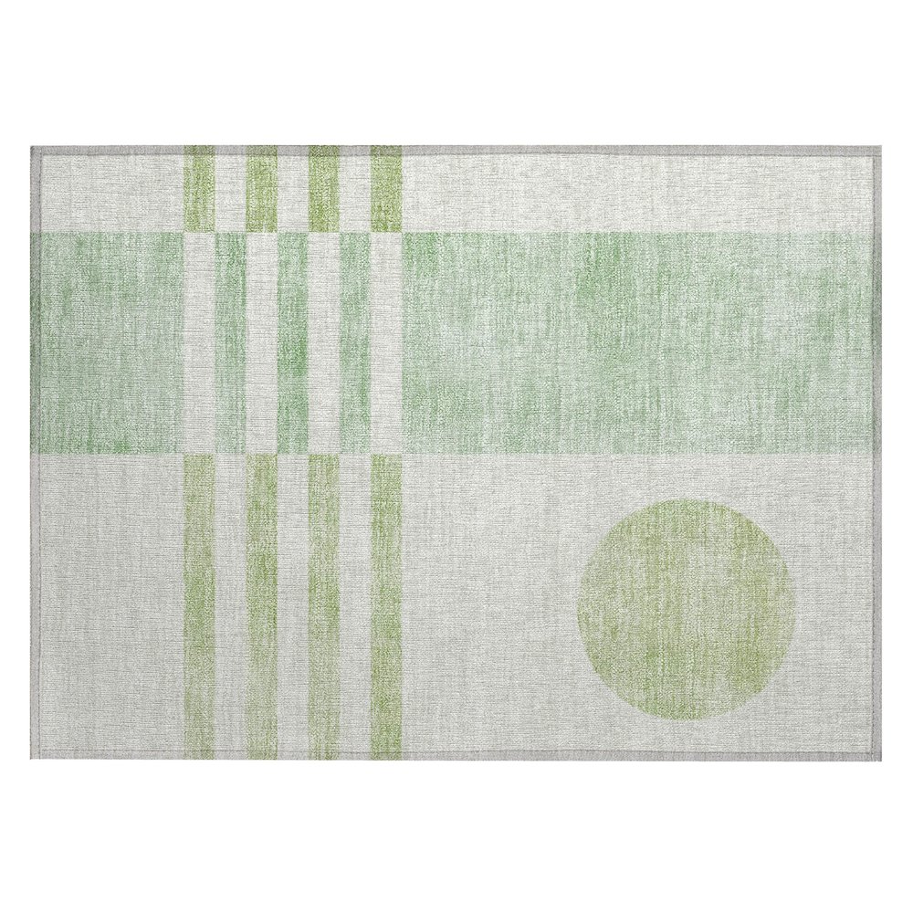 Machine Washable Indoor/Outdoor Chantille ACN2131 Green 1'8" x 2'6" Rug. Picture 1