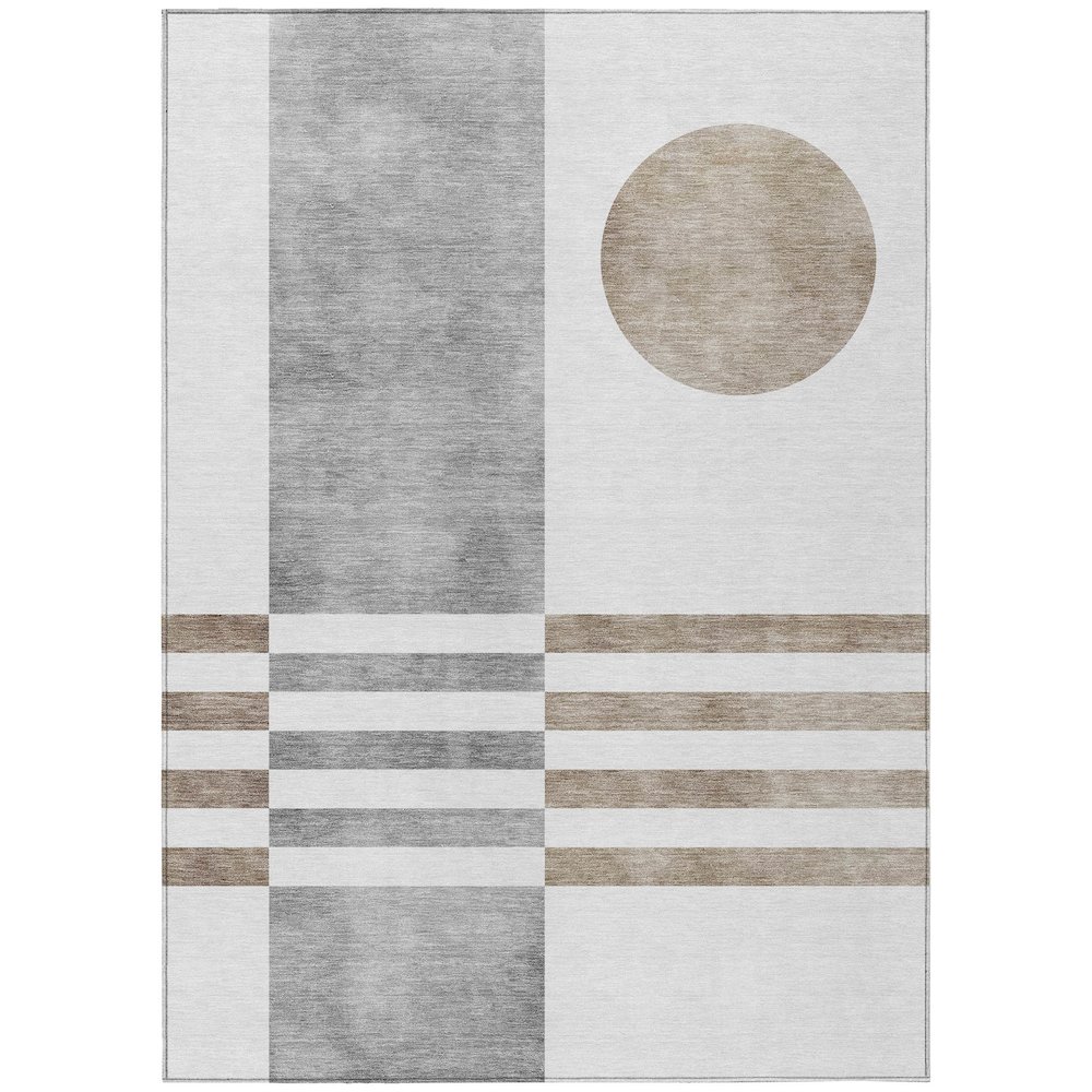 Machine Washable Indoor/Outdoor Chantille ACN2131 Ivory 2'6" x 3'10" Rug. Picture 1