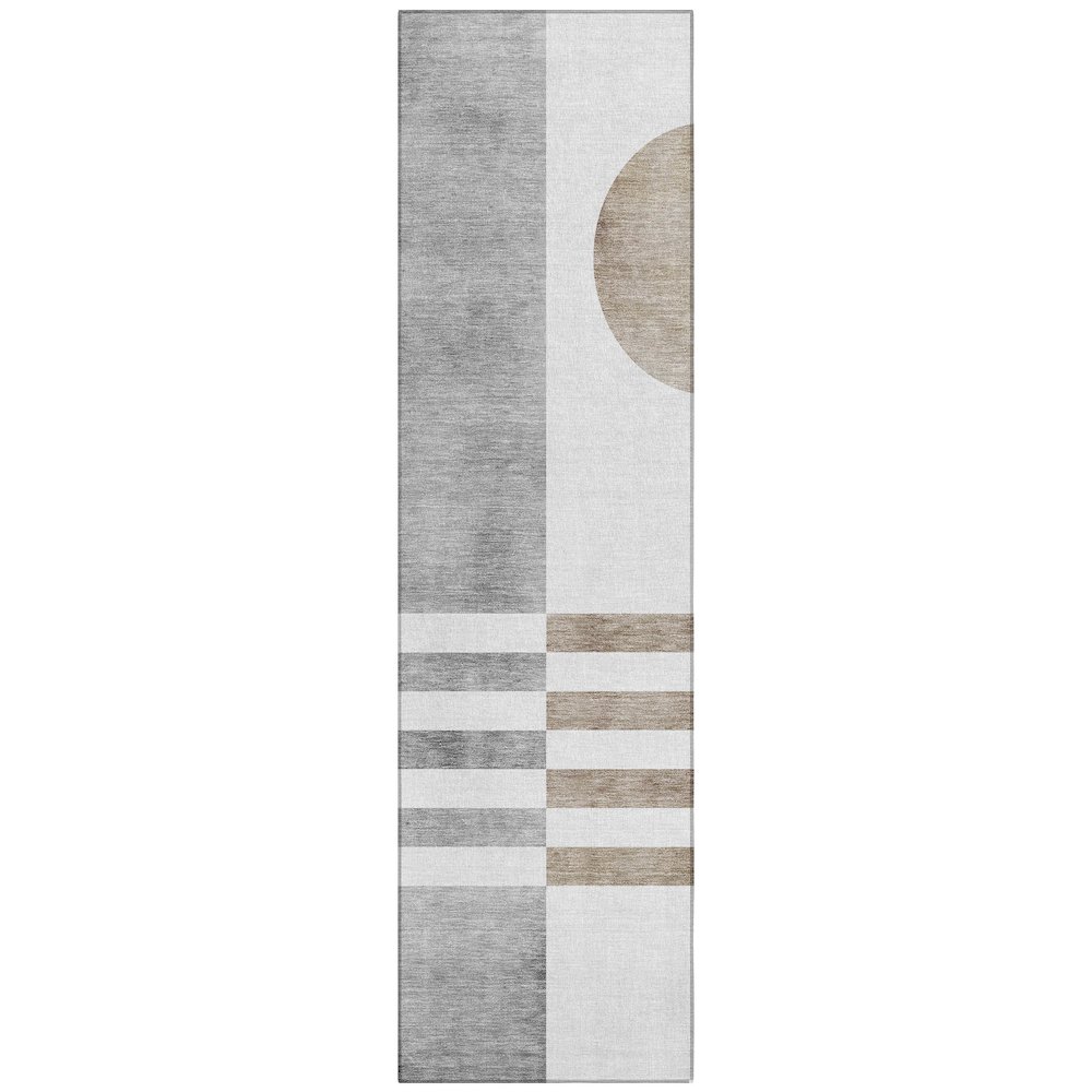 Machine Washable Indoor/Outdoor Chantille ACN2131 Ivory 2'3" x 7'6" Runner Rug. Picture 1
