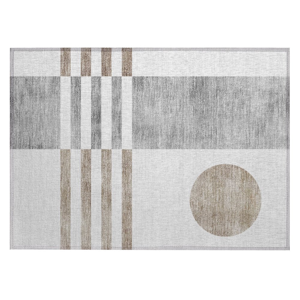 Machine Washable Indoor/Outdoor Chantille ACN2131 Ivory 1'8" x 2'6" Rug. Picture 1