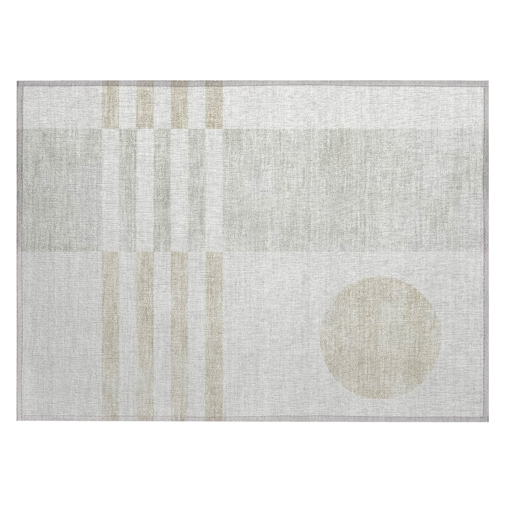 Machine Washable Indoor/Outdoor Chantille ACN2131 Linen 1'8" x 2'6" Rug. Picture 1
