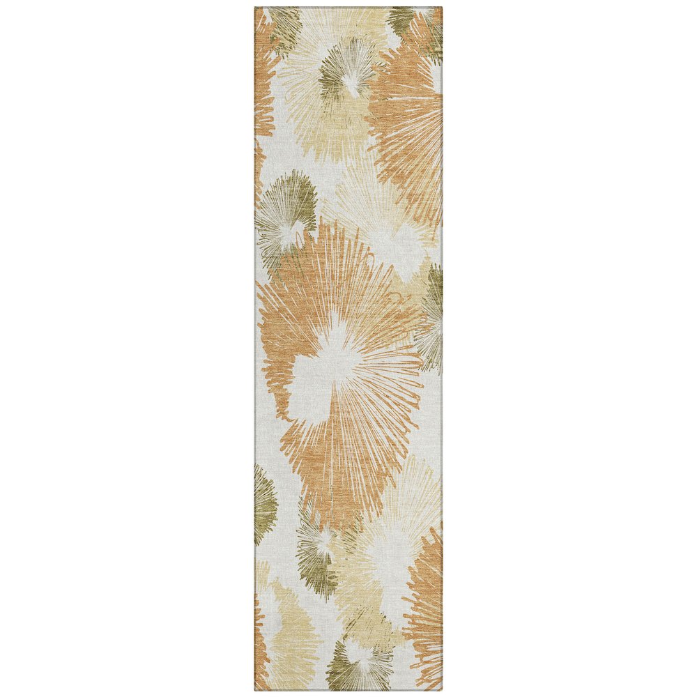 Machine Washable Indoor/Outdoor Chantille ACN2132 Coral 2'3" x 7'6" Runner Rug. Picture 1