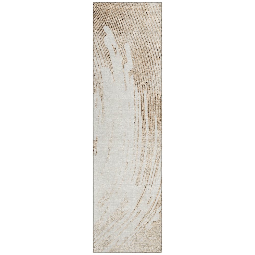 Machine Washable Indoor/Outdoor Chantille ACN2133 Brown 2'3" x 7'6" Runner Rug. Picture 1