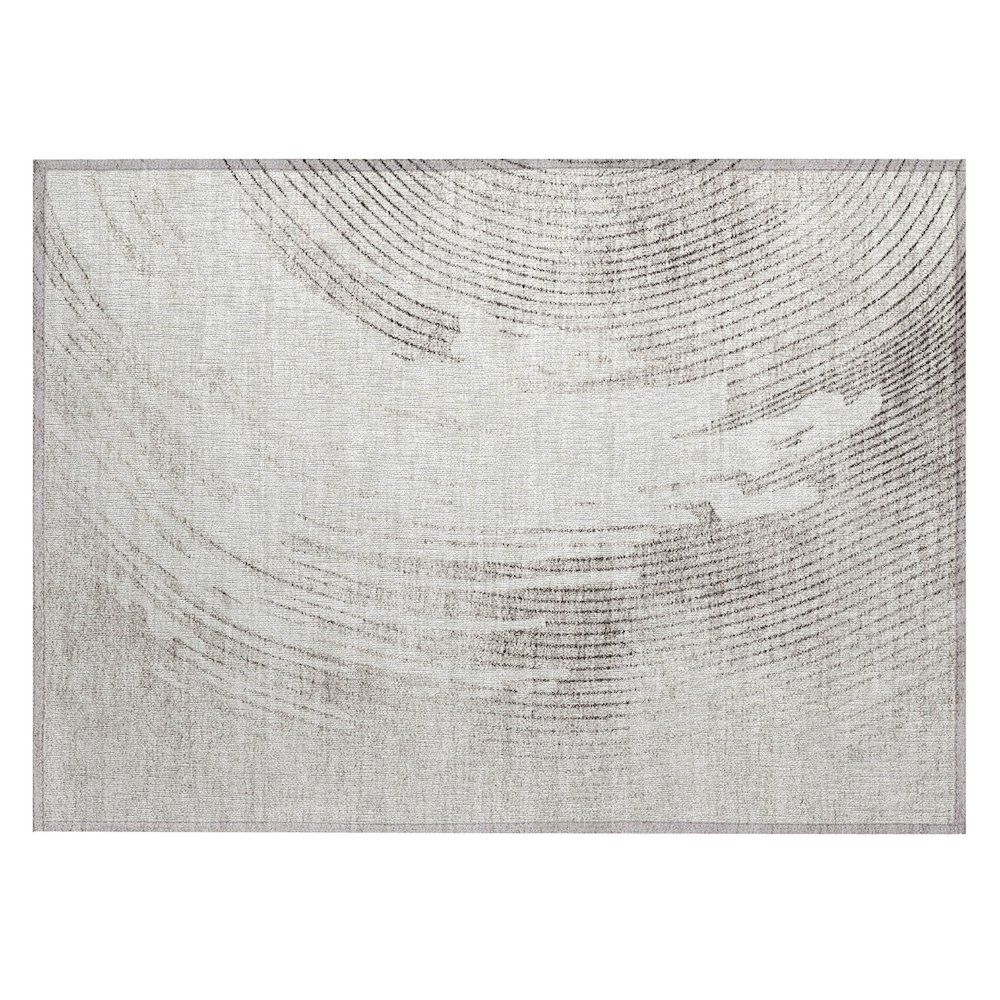 Machine Washable Indoor/Outdoor Chantille ACN2133 Ivory 1'8" x 2'6" Rug. Picture 1