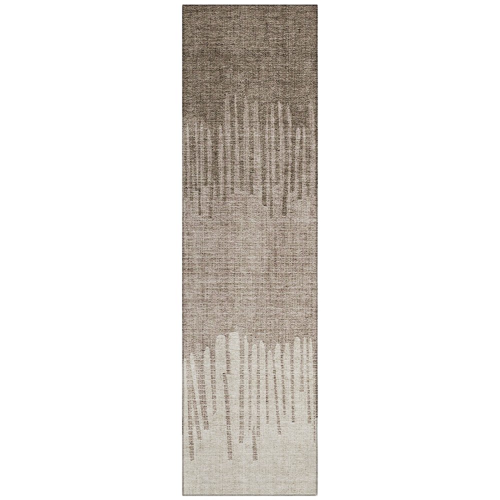 Machine Washable Indoor/Outdoor Chantille ACN2135 Brown 2'3" x 7'6" Runner Rug. Picture 1