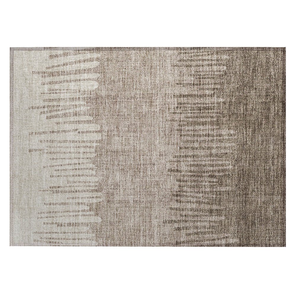 Machine Washable Indoor/Outdoor Chantille ACN2135 Brown 1'8" x 2'6" Rug. Picture 1