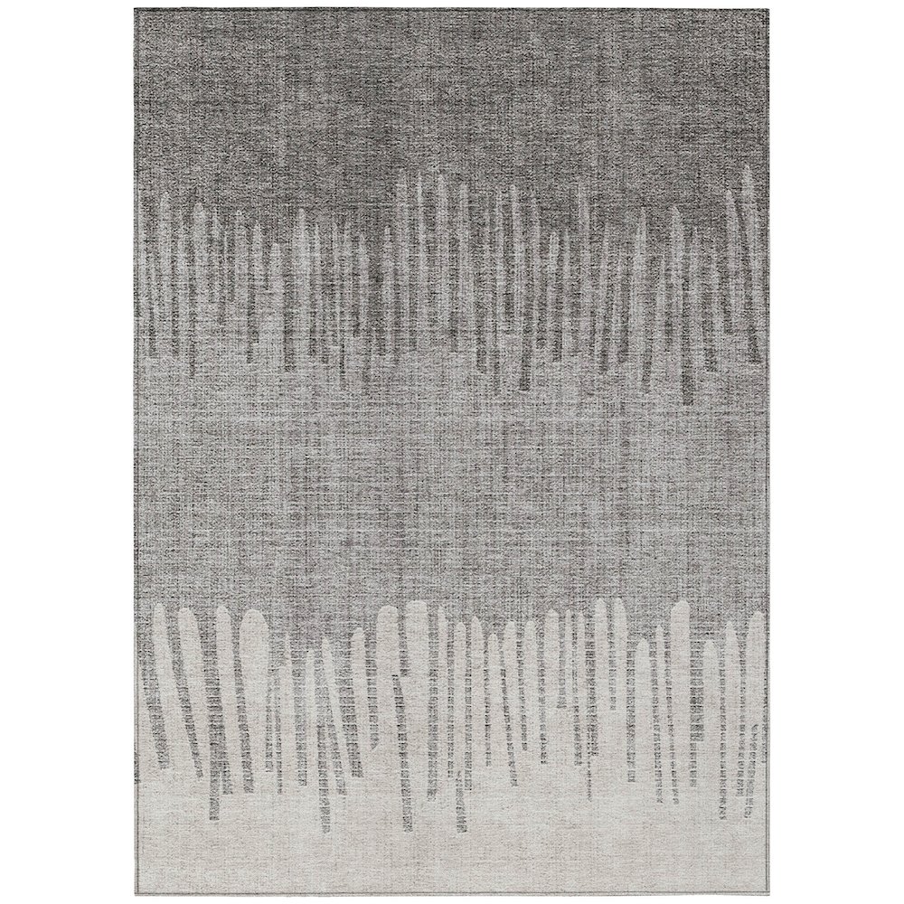 Machine Washable Indoor/Outdoor Chantille ACN2135 Gray 2'6" x 3'10" Rug. Picture 1