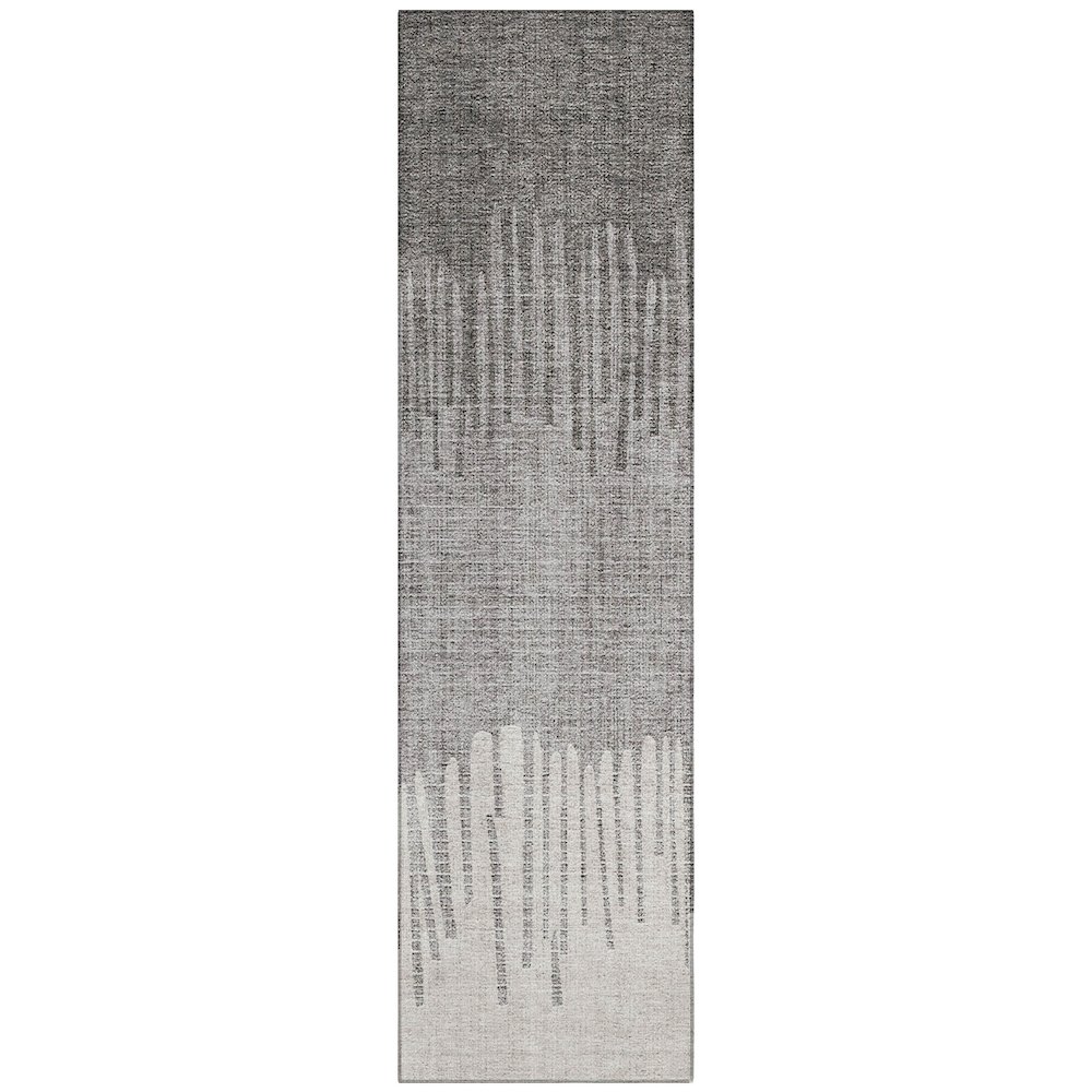 Machine Washable Indoor/Outdoor Chantille ACN2135 Gray 2'3" x 7'6" Runner Rug. Picture 1