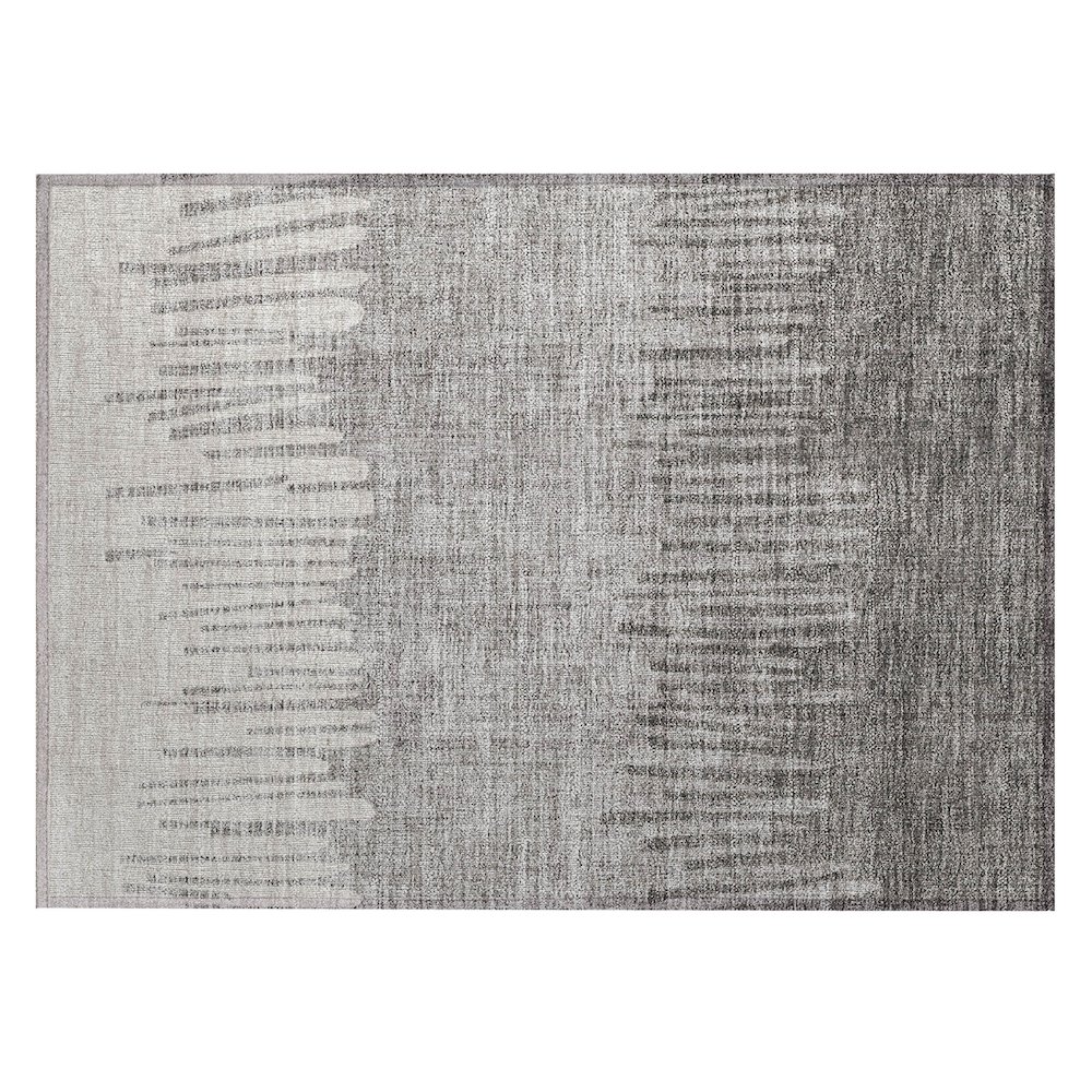 Machine Washable Indoor/Outdoor Chantille ACN2135 Gray 1'8" x 2'6" Rug. Picture 1