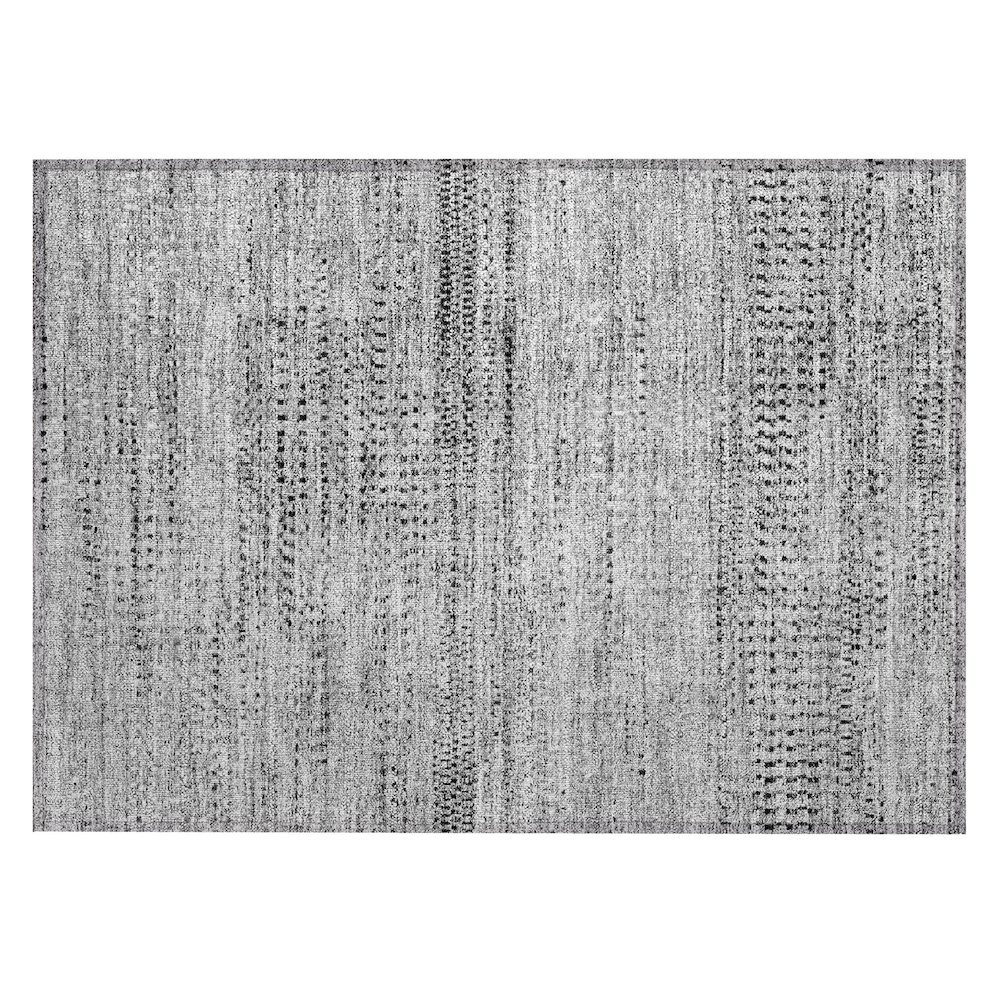 Machine Washable Indoor/Outdoor Chantille ACN2137 Gray 1'8" x 2'6" Rug. Picture 1