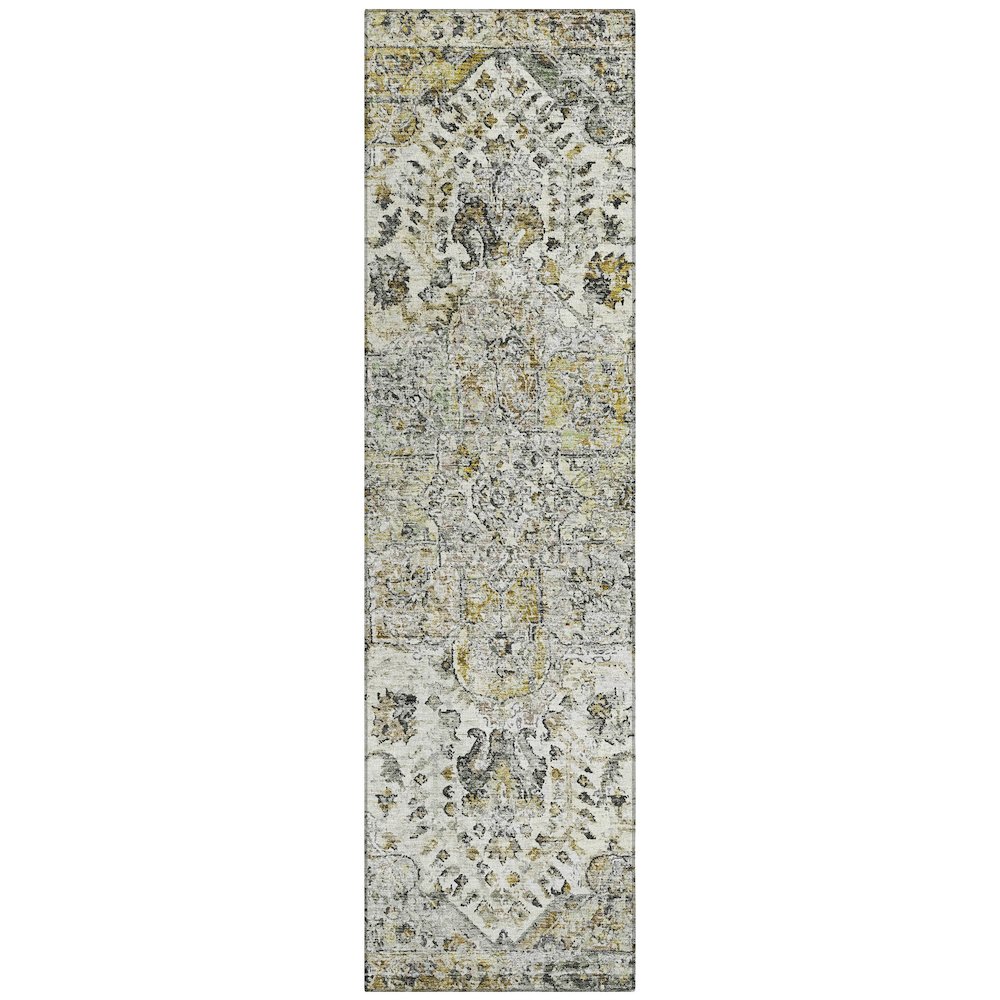 Machine Washable Indoor/Outdoor Chantille ACN2138 Beige 2'3" x 7'6" Runner Rug. Picture 1