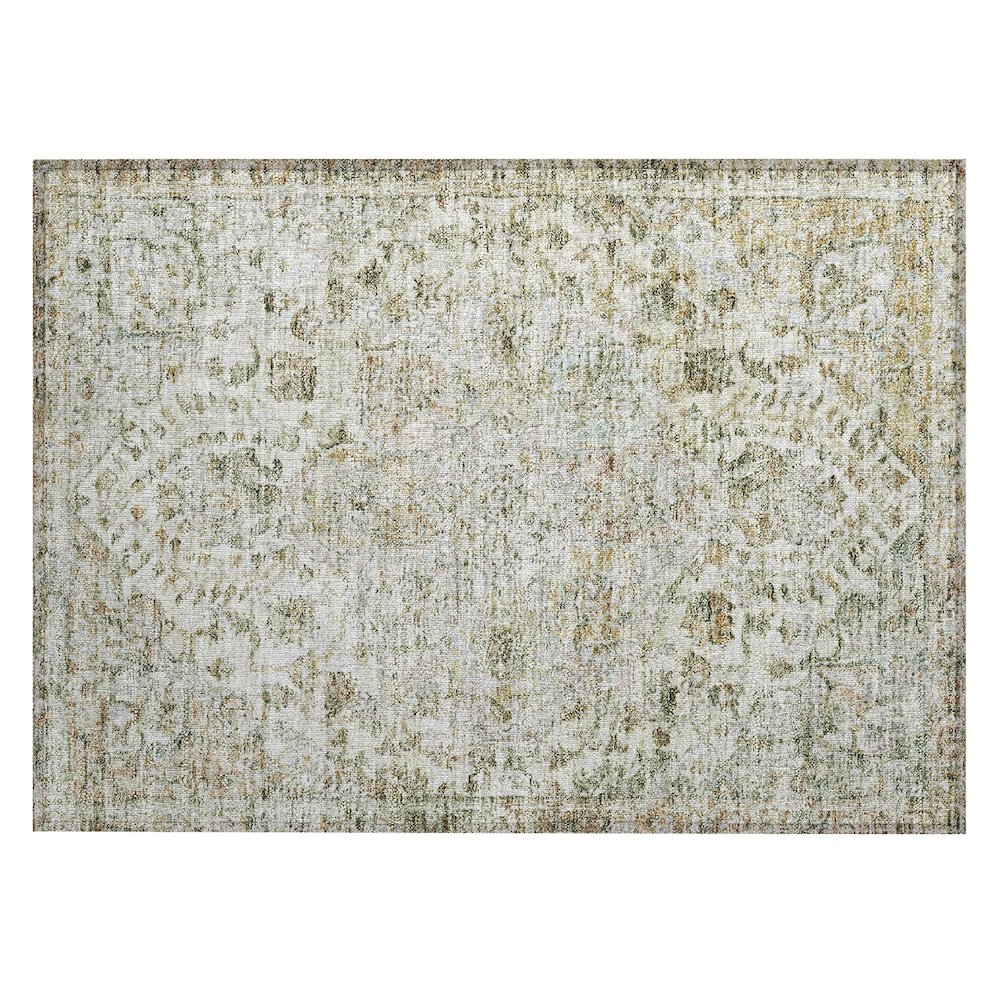 Machine Washable Indoor/Outdoor Chantille ACN2138 Ivory 1'8" x 2'6" Rug. Picture 1