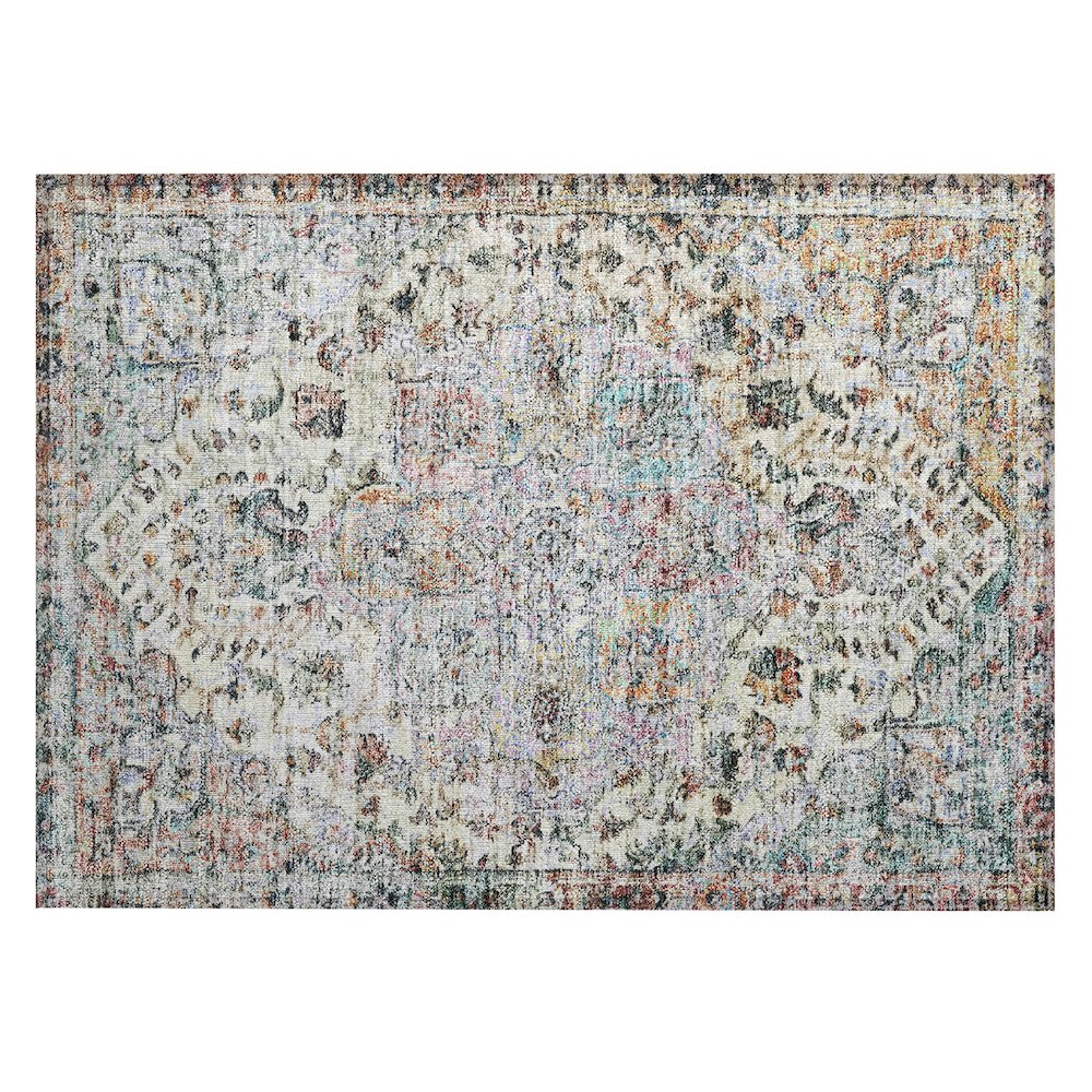 Machine Washable Indoor/Outdoor Chantille ACN2138 Sage 1'8" x 2'6" Rug. Picture 1