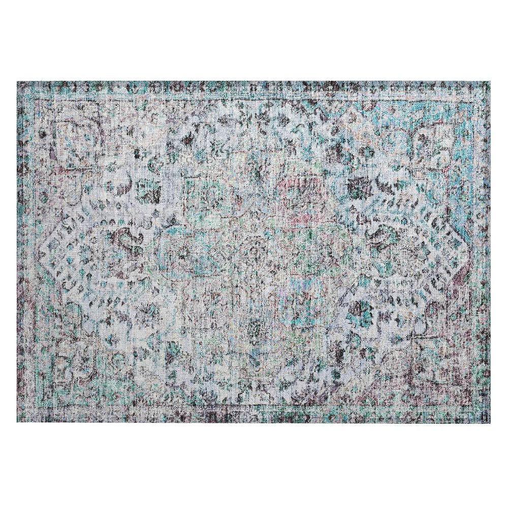 Machine Washable Indoor/Outdoor Chantille ACN2138 Sky 1'8" x 2'6" Rug. Picture 1