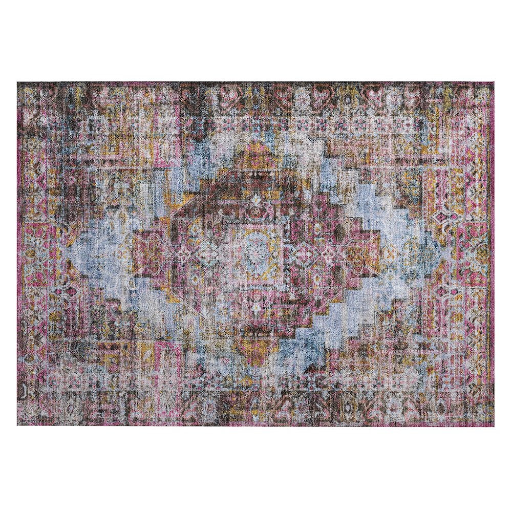 Machine Washable Indoor/Outdoor Chantille ACN2139 Pink 1'8" x 2'6" Rug. Picture 1