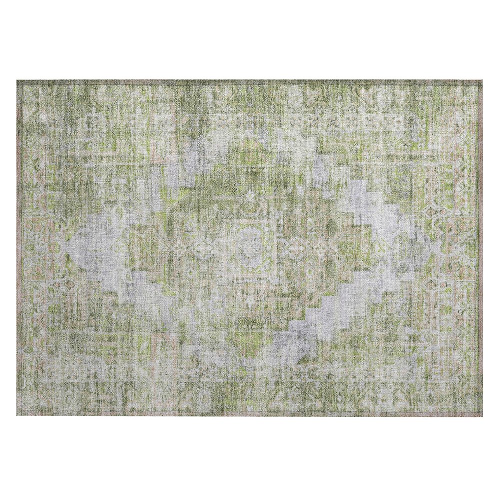 Machine Washable Indoor/Outdoor Chantille ACN2140 Aloe 1'8" x 2'6" Rug. Picture 1