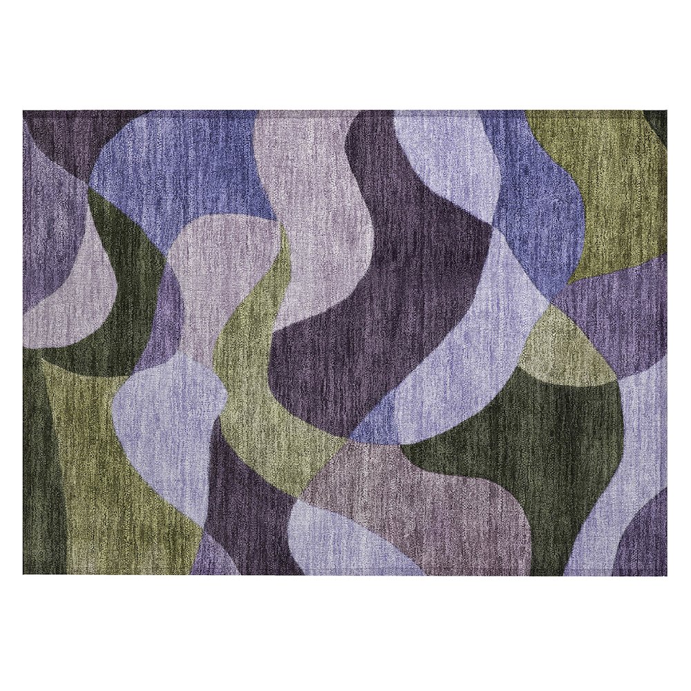 Machine Washable Indoor/Outdoor Chantille ACN2141 Purple 1'8" x 2'6" Rug. Picture 1