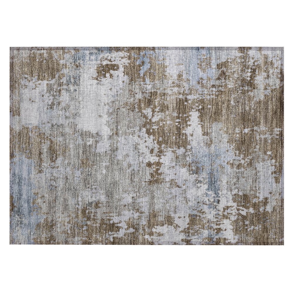 Machine Washable Indoor/Outdoor Chantille ACN2142 Chocolate 1'8" x 2'6" Rug. Picture 1