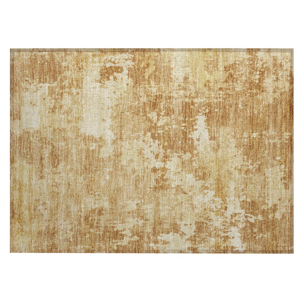 Machine Washable Indoor/Outdoor Chantille ACN2142 Copper 1'8" x 2'6" Rug. Picture 1
