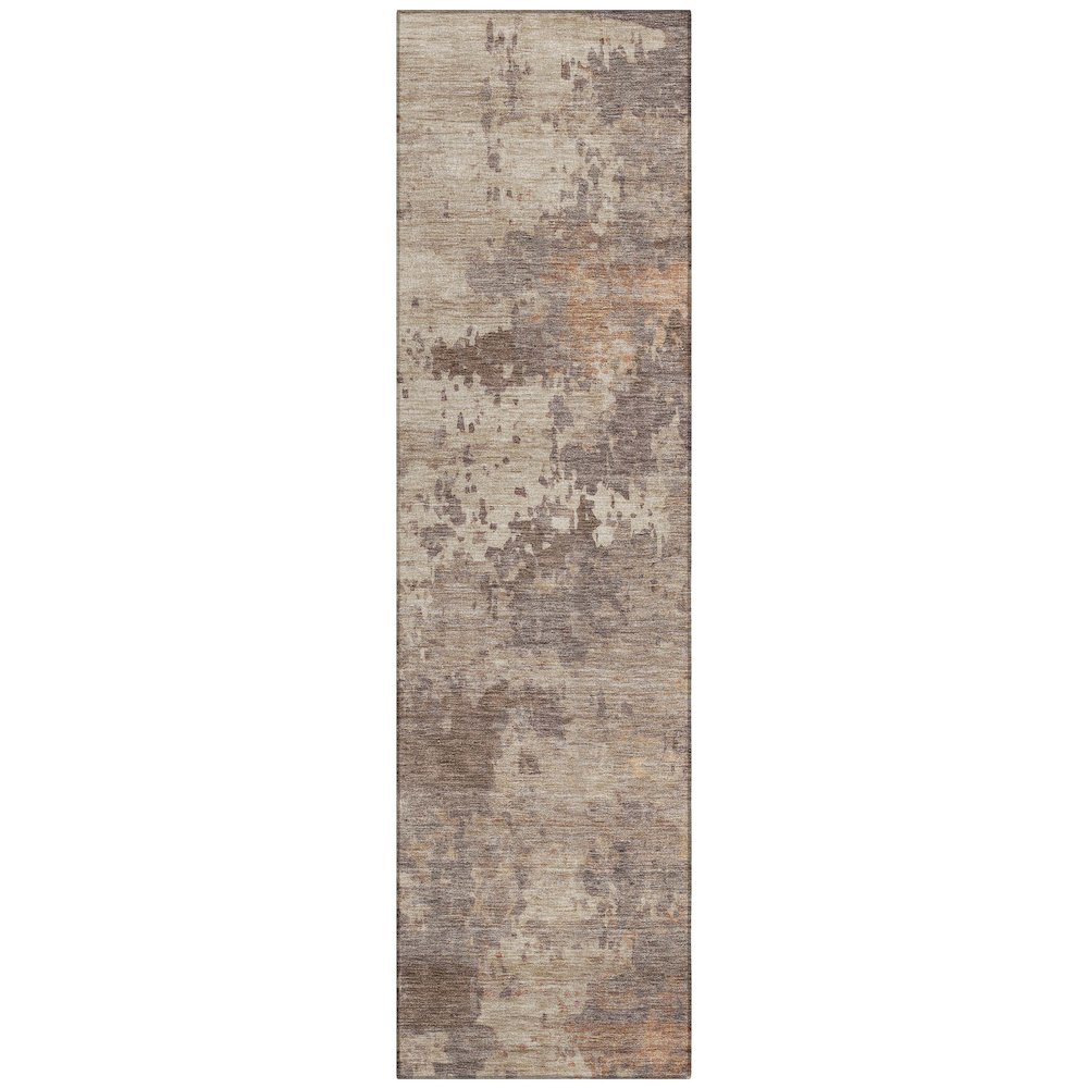 Machine Washable Indoor/Outdoor Chantille ACN2143 Brown 2'3" x 7'6" Runner Rug. Picture 1