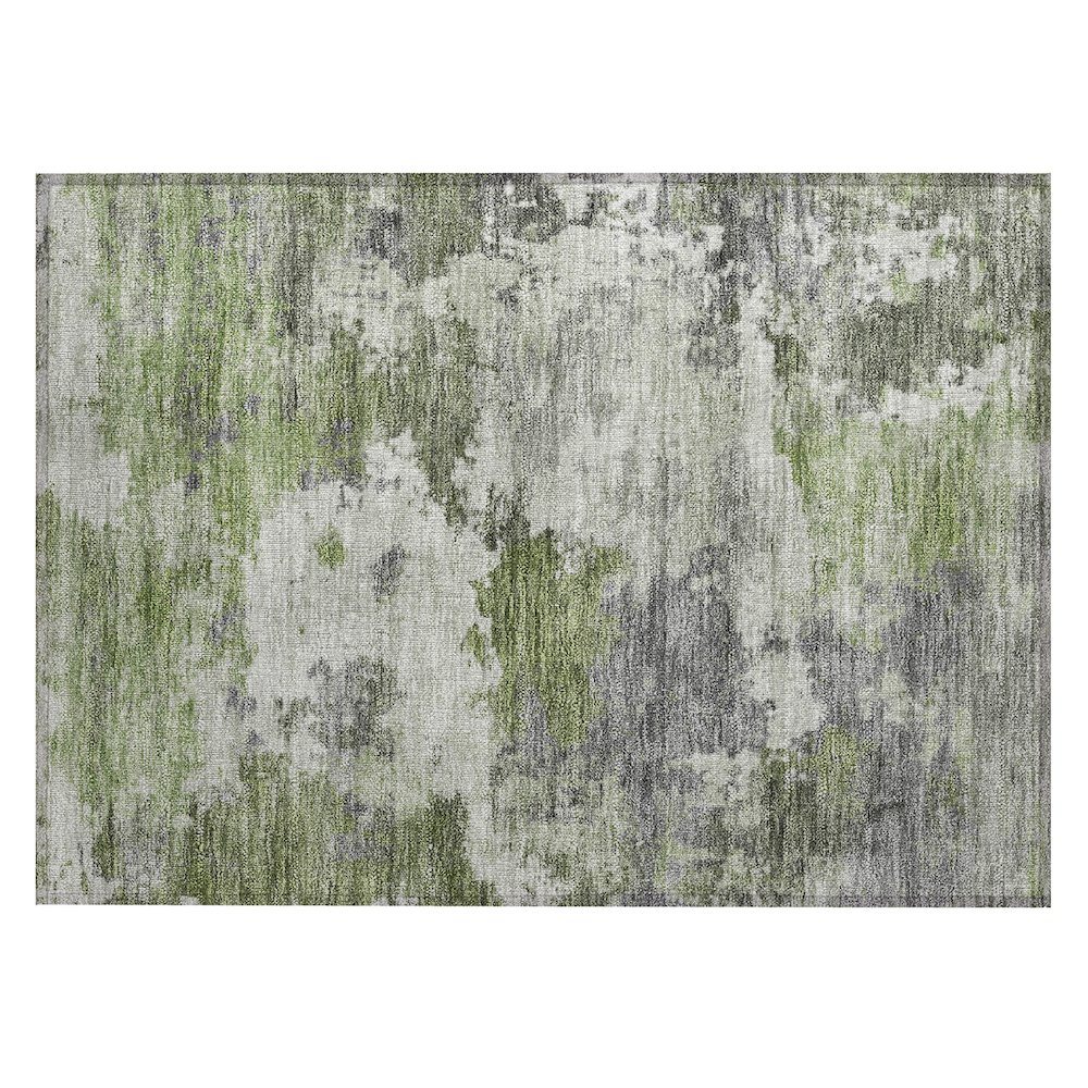 Machine Washable Indoor/Outdoor Chantille ACN2144 Olive 1'8" x 2'6" Rug. Picture 1