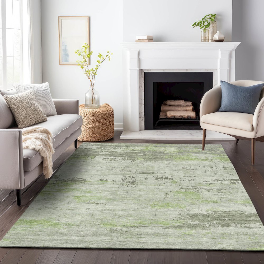 Machine Washable Indoor/Outdoor Chantille ACN2145 Aloe 2'6" x 3'10" Rug. Picture 6