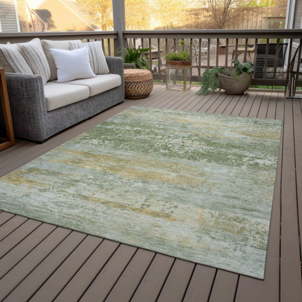 Machine Washable Indoor/Outdoor Chantille ACN2146 Aloe 2'6" x 3'10" Rug. Picture 8