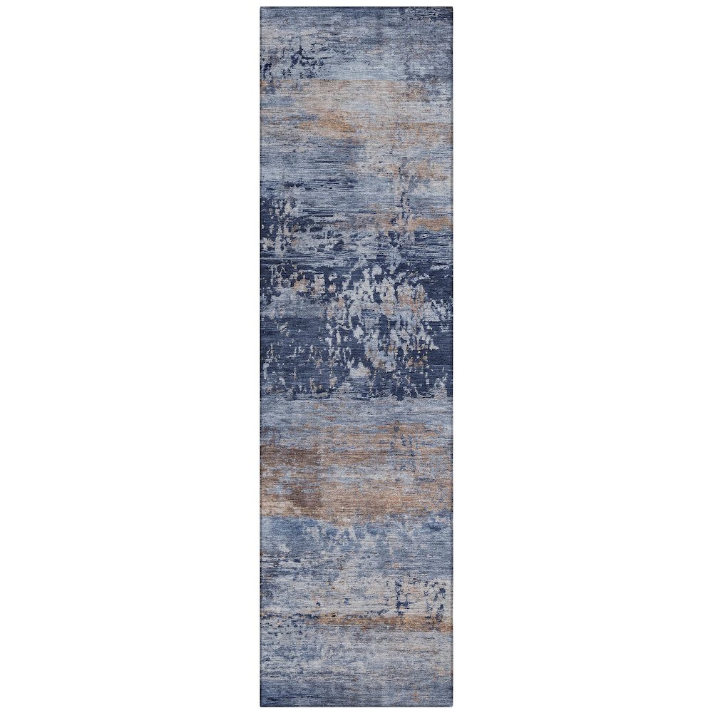 Machine Washable Indoor/Outdoor Chantille ACN2146 Blue 2'3" x 7'6" Runner Rug. Picture 1