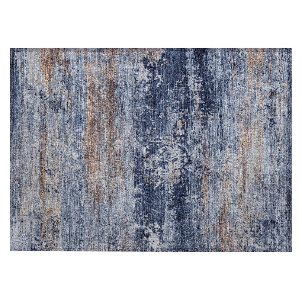Machine Washable Indoor/Outdoor Chantille ACN2146 Blue 1'8" x 2'6" Rug. Picture 1