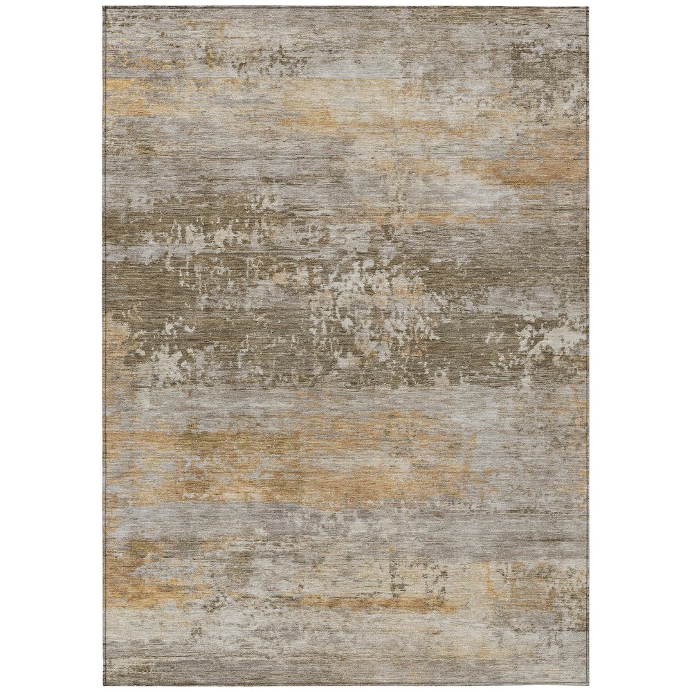 Machine Washable Indoor/Outdoor Chantille ACN2146 Brown 2'6" x 3'10" Rug. Picture 1