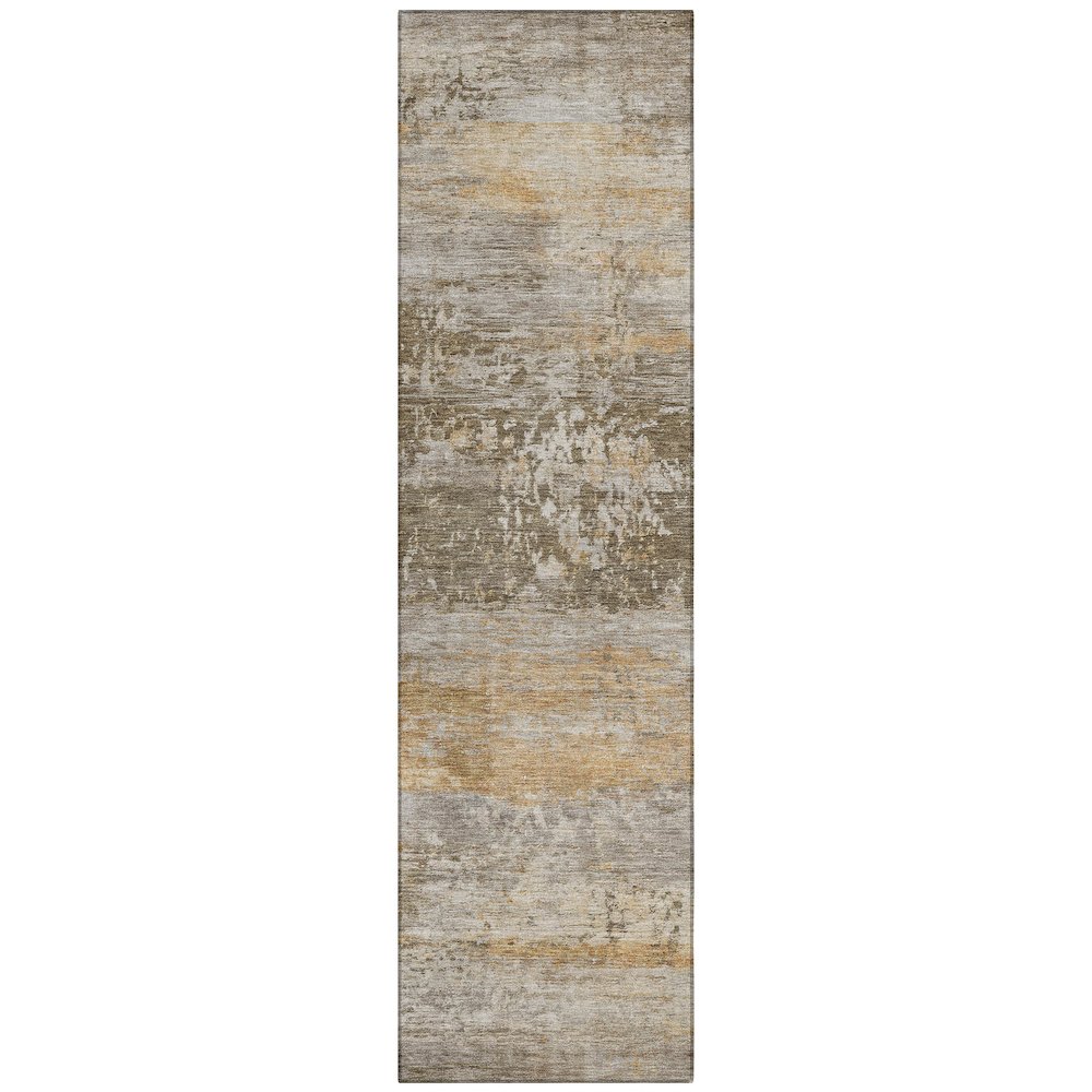 Machine Washable Indoor/Outdoor Chantille ACN2146 Brown 2'3" x 7'6" Runner Rug. Picture 1