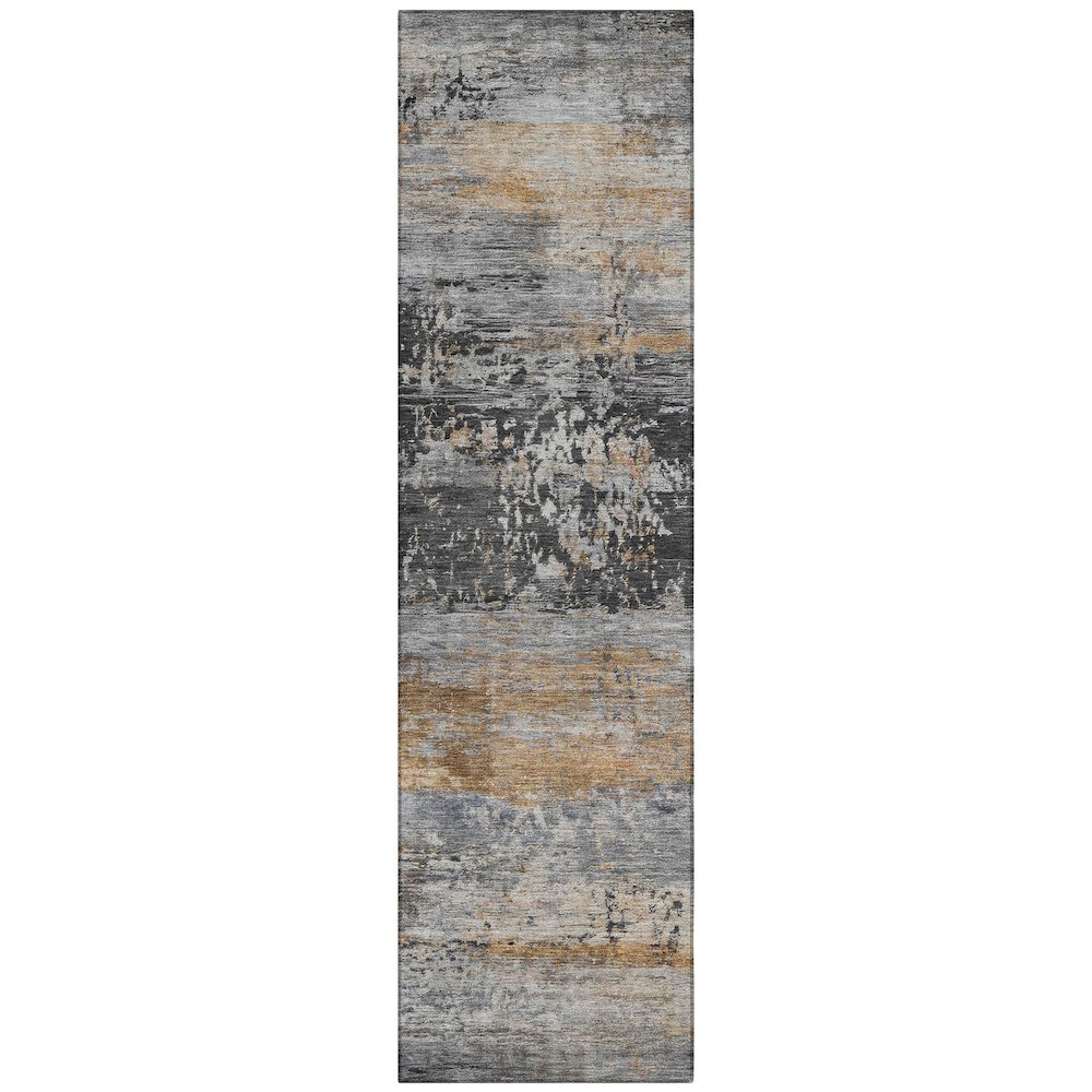 Machine Washable Indoor/Outdoor Chantille ACN2146 Gray 2'3" x 7'6" Runner Rug. Picture 1