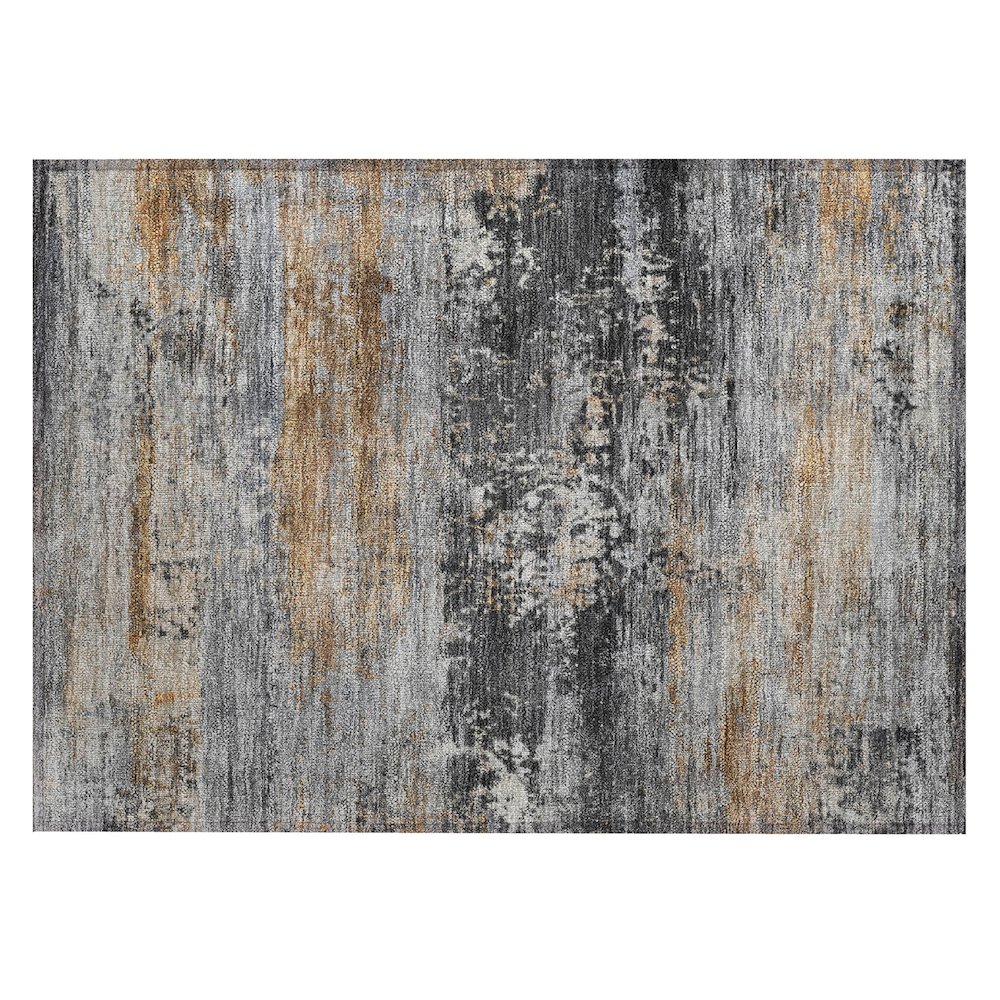 Machine Washable Indoor/Outdoor Chantille ACN2146 Gray 1'8" x 2'6" Rug. Picture 1