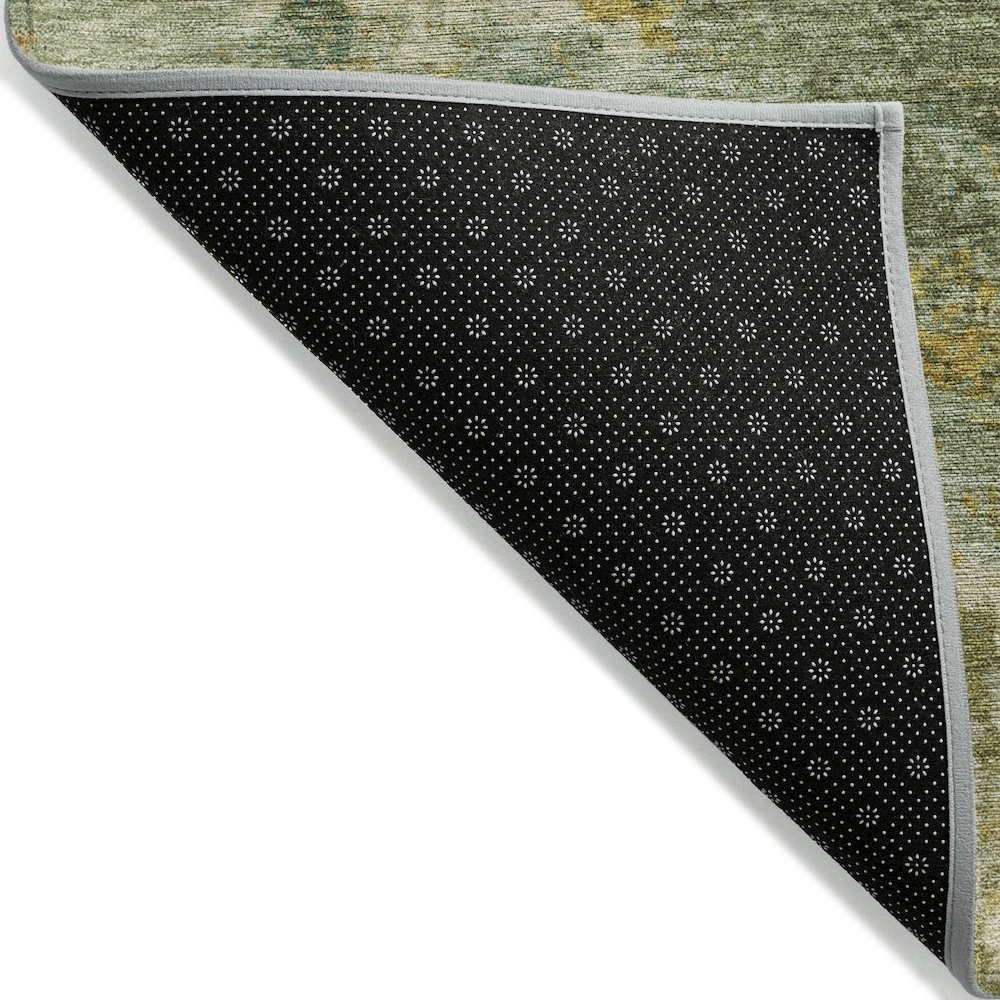 Machine Washable Indoor/Outdoor Chantille ACN2147 Green 1'8" x 2'6" Rug. Picture 2