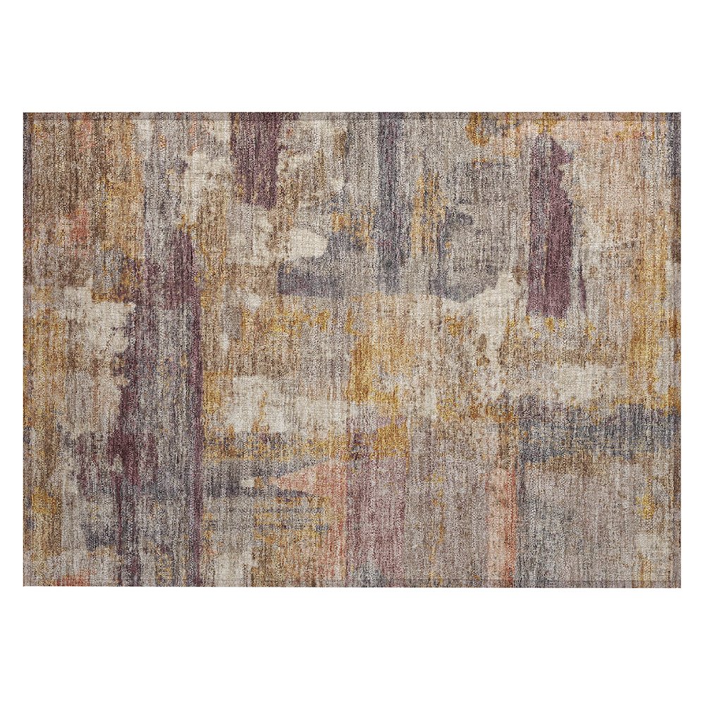Machine Washable Indoor/Outdoor Chantille ACN2147 Rust 1'8" x 2'6" Rug. Picture 1