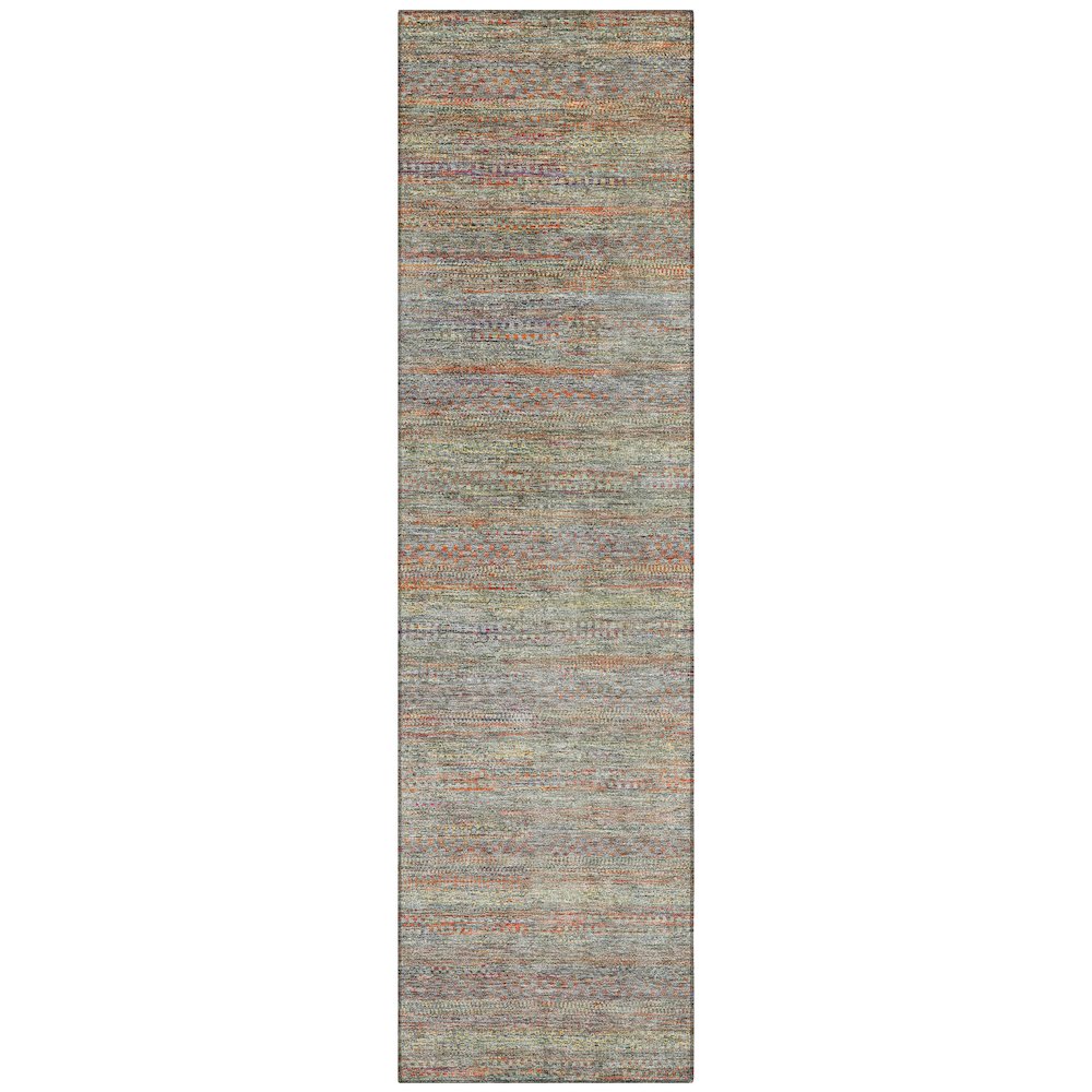 Machine Washable Indoor/Outdoor Chantille ACN2148 Sage 2'3" x 7'6" Runner Rug. Picture 1