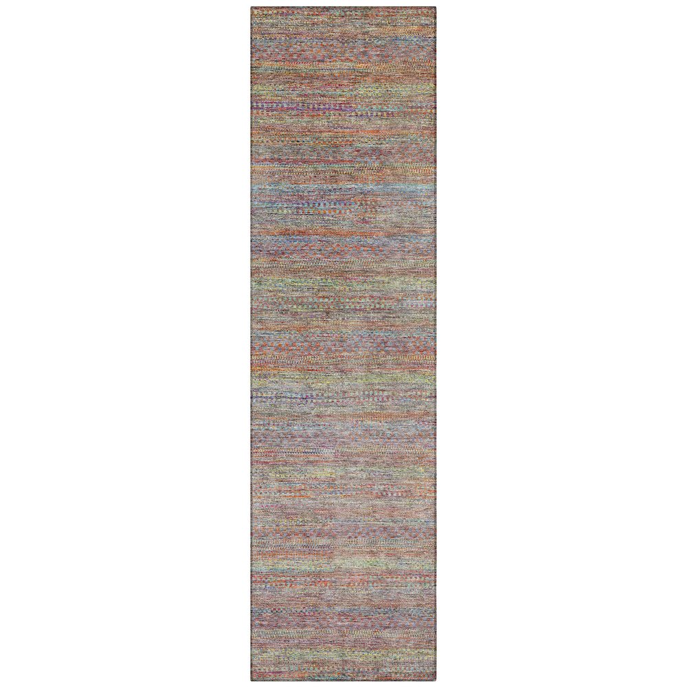 Machine Washable Indoor/Outdoor Chantille ACN2148 Terracotta 2'3"x7'6"Runner Rug. Picture 1