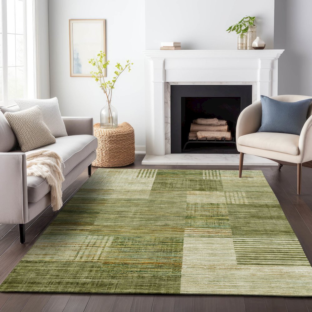 Machine Washable Indoor/Outdoor Chantille ACN2149 Aloe 2'6" x 3'10" Rug. Picture 6